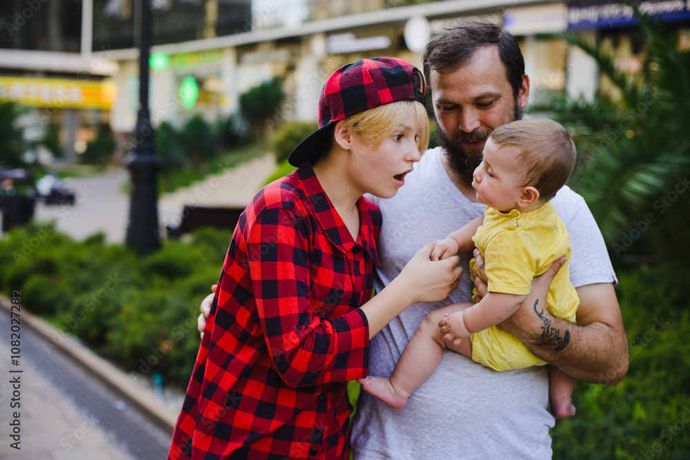 Fototapeta premium parents with children