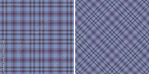 Pattern seamless background of texture vector textile with a fabric check plaid tartan. Set in cold colors for creative gift wrapping ideas and special occasions.