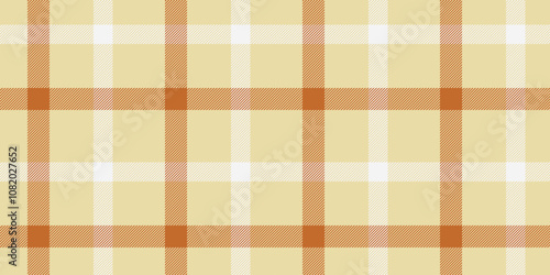 Difficult fabric background tartan, tone check textile vector. List seamless pattern plaid texture in light and orange colors.