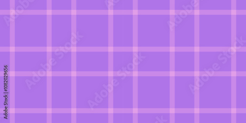 Oilcloth texture check background, yard plaid seamless tartan. Scotland vector fabric textile pattern in violet and purple colors.