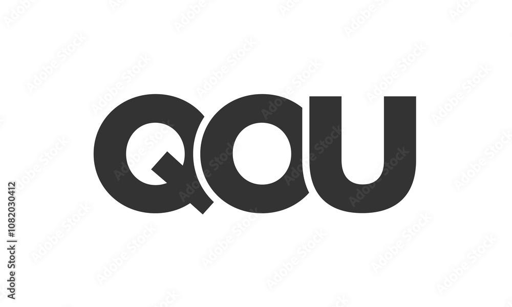 QOU logo design template with strong and modern bold text. Initial based vector logotype featuring simple and minimal typography. Trendy company identity. QOU logo design template with strong and modern bold text. Initial based vector logotype featuring simple and minimal typography. Trendy company identity.