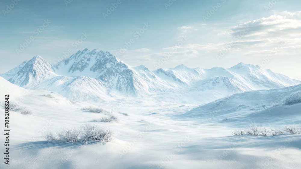 Majestic Winter Mountain Range Majestic Winter Mountain Range