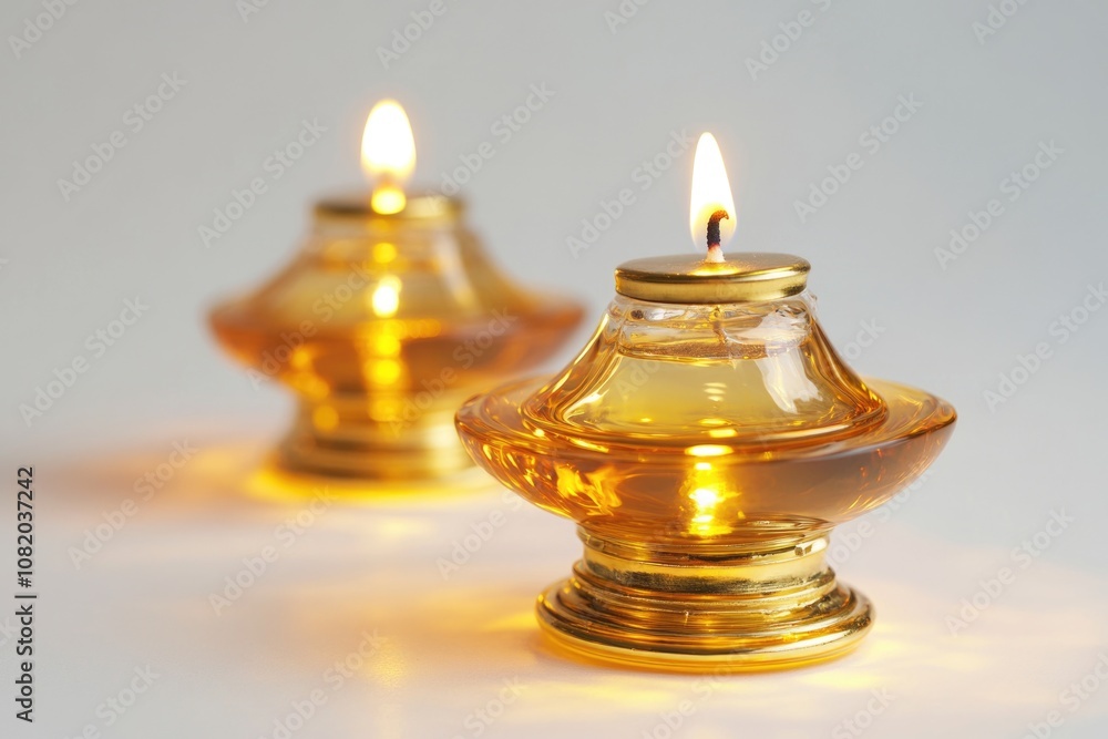 Simple scene with two candles on a wooden table, no extra decorations or accessories Simple scene with two candles on a wooden table, no extra decorations or accessories