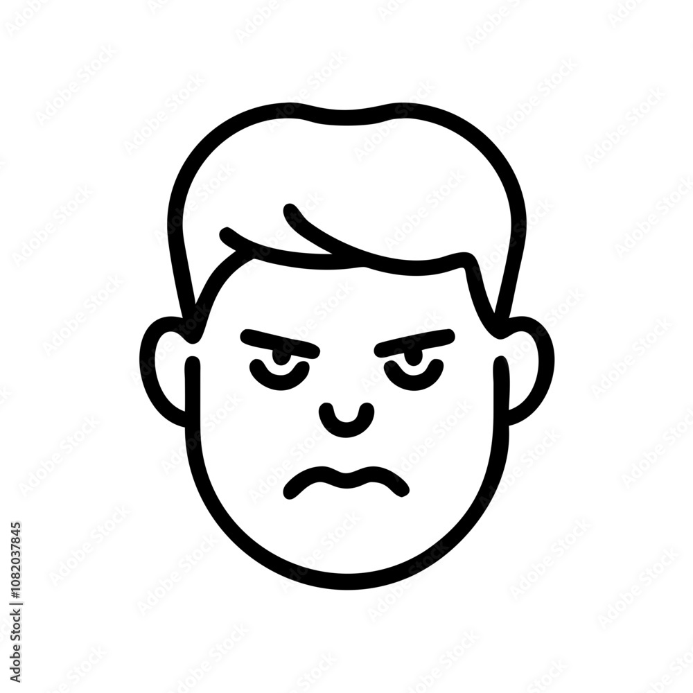 Brooding face icon displaying frustration and displeasure in a clean and modern design
Brooding face icon displaying frustration and displeasure in a clean and modern design