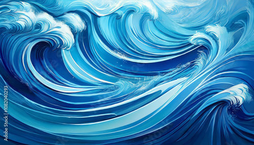 abstract blue color water wave