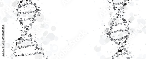 Minimalistic DNA abstract vector background. Biotechnology and science research