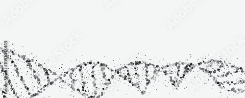 Minimalistic DNA abstract vector background. Biotechnology and science research