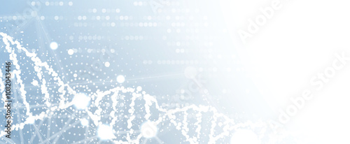 Minimalistic DNA abstract vector background. Biotechnology and science research