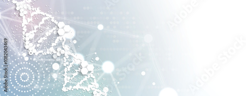 Minimalistic DNA abstract vector background. Biotechnology and science research