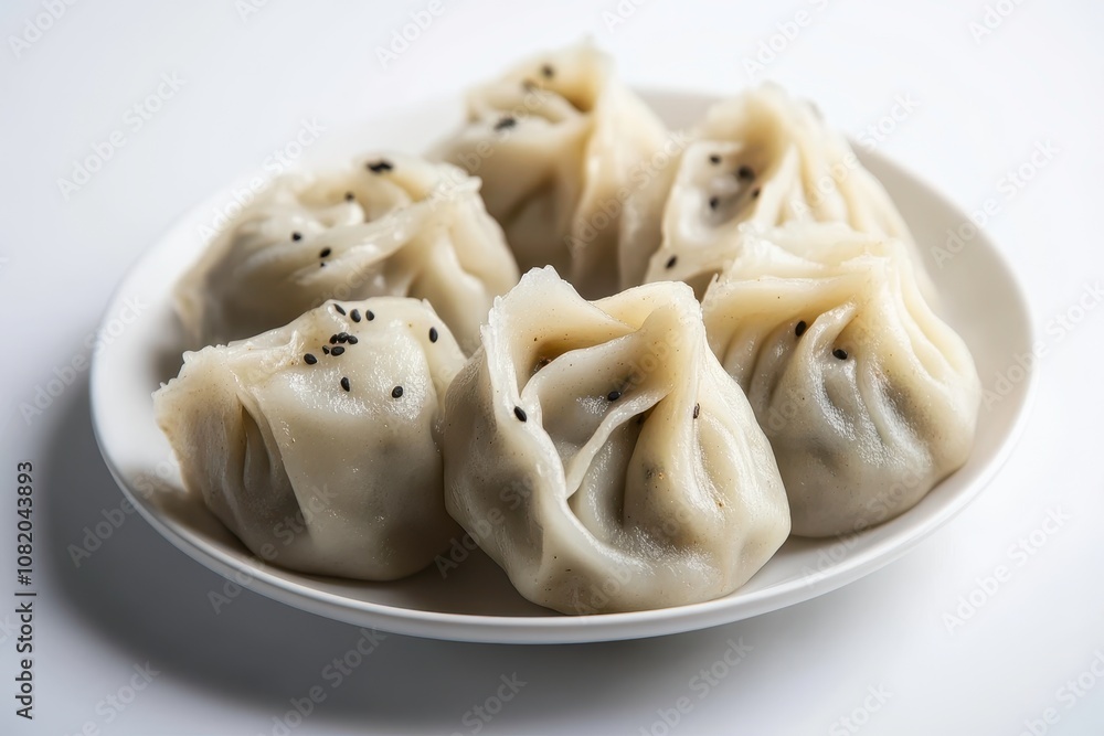 Crispy Muthiyas and Dumplings on a White Plate Crispy Muthiyas and Dumplings on a White Plate