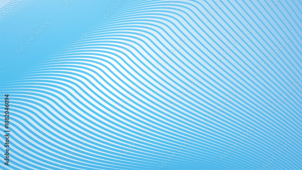 Deep sky blue gradient abstract background with stripes curve line vector image Deep sky blue gradient abstract background with stripes curve line vector image