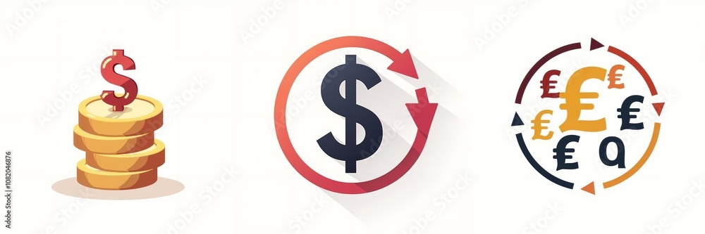 Currency Icon, Typically the Currency Symbol for Price Adjustment Currency Icon, Typically the Currency Symbol for Price Adjustment
