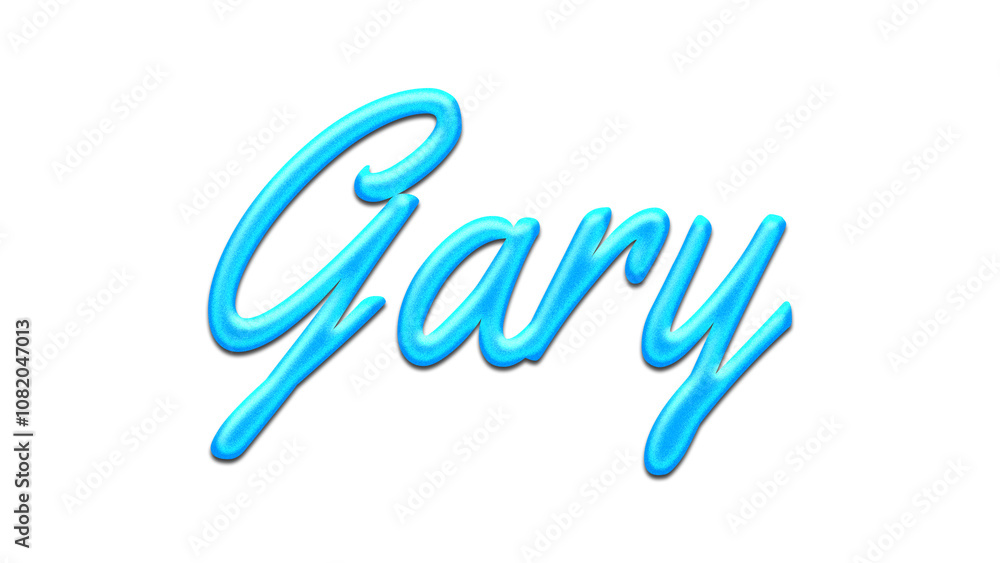 Glowing blue effect of name Gary on white background. Glowing blue effect of name Gary on white background.