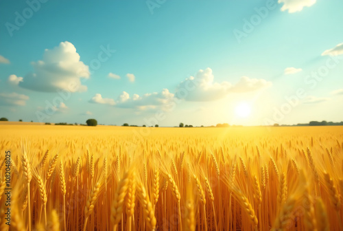 Happy Vaisakhi design template, wheat field for Punjabi harvest festival Vaisakhi photo