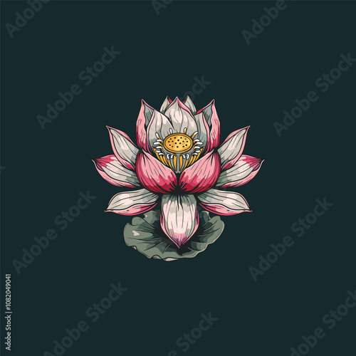 Beautiful lotus flower vector illustration