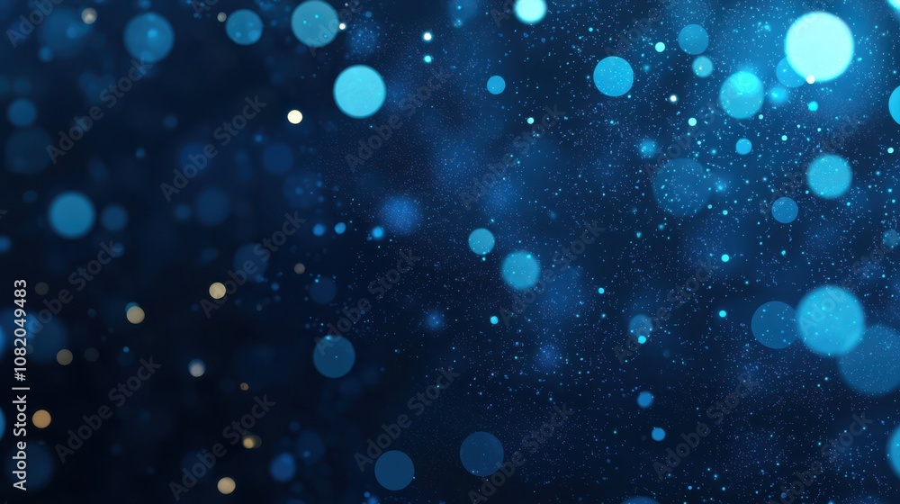 Dynamic blue bokeh effect abstract background digital art nighttime macro view light play and depth Dynamic blue bokeh effect abstract background digital art nighttime macro view light play and depth