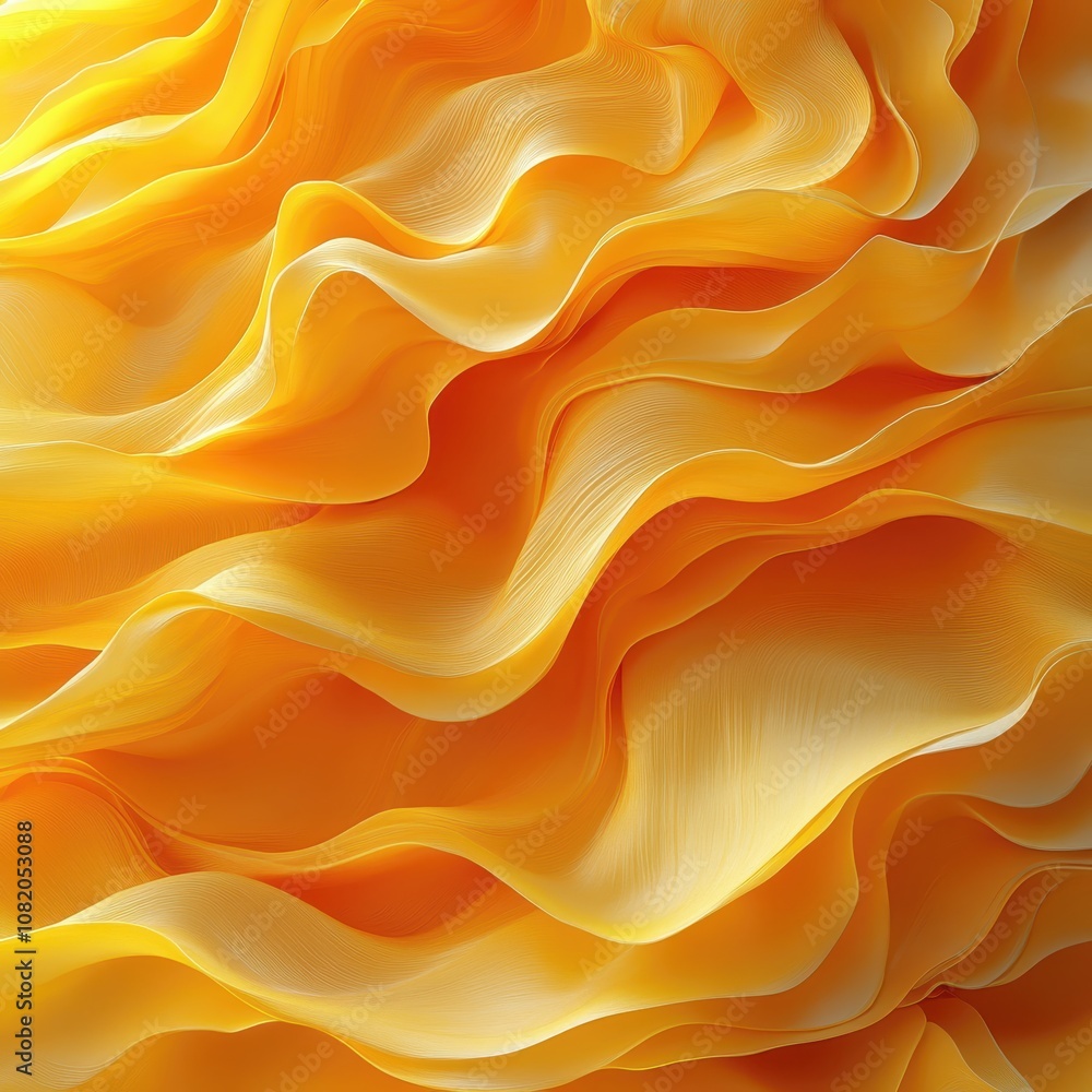 abstract background created with 3d waves and curves in yellow color abstract background created with 3d waves and curves in yellow color