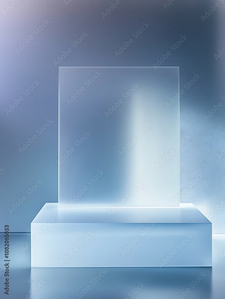 Frosted Glass Panel with Subtle Light Diffusion Clean and Sophisticated Backdrop for Tech or Luxury Product Presentation Frosted Glass Panel with Subtle Light Diffusion Clean and Sophisticated Backdrop for Tech or Luxury Product Presentation