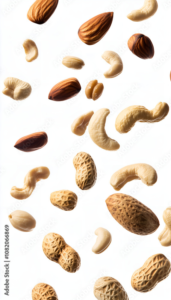 almonds isolated on white almonds isolated on white