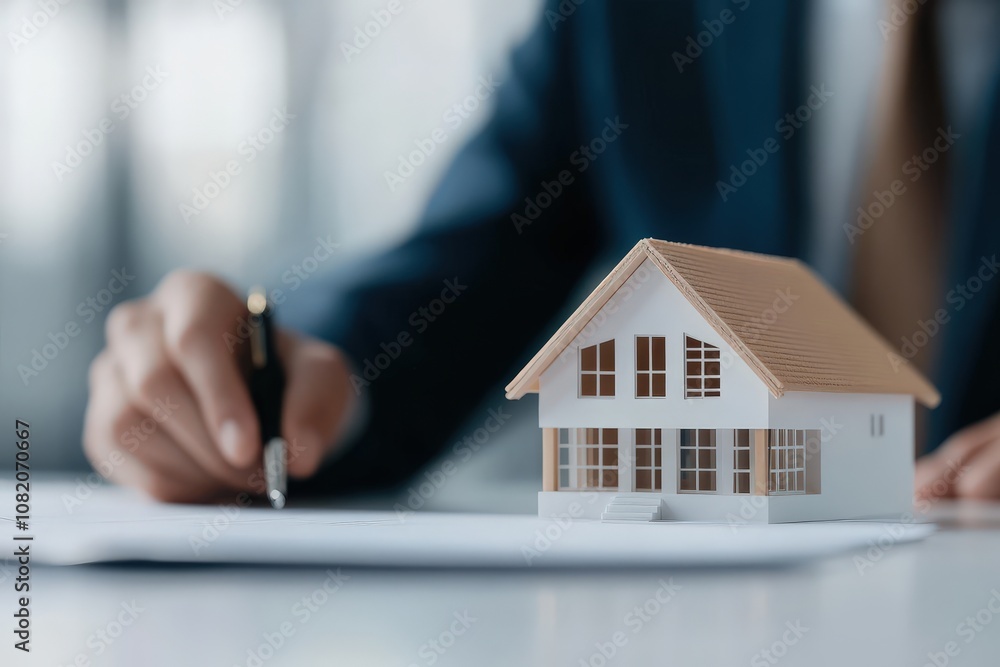 Fototapeta premium Securing Your Dream Home: A Real Estate Agent Guides You Through the Process