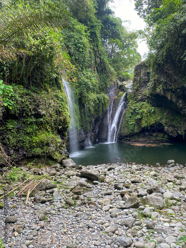 The beauty of Tebela Waterfall in Banyumas Regency, Central Java, indonesia. It was taken on November 18, 2024 by a professional. It's a wonderful waterfall with a nice view