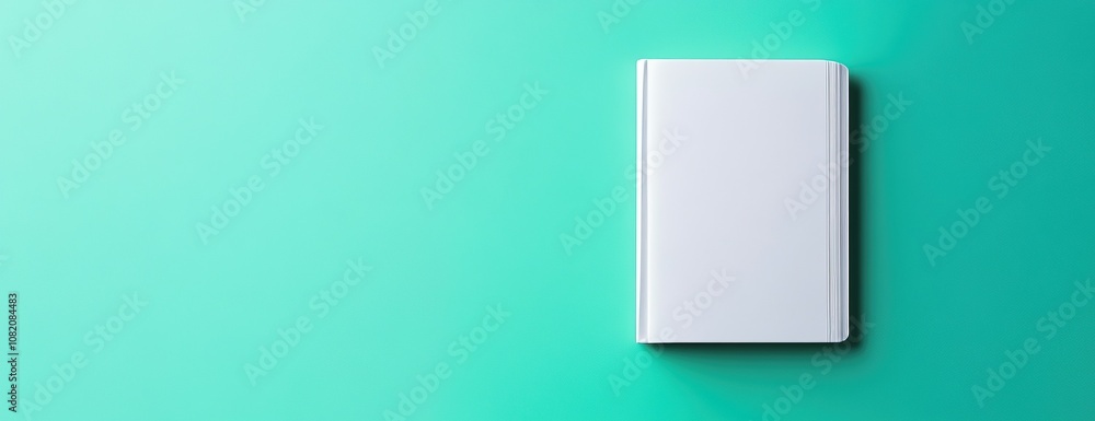 White book on green background with shadow effect. White book on green background with shadow effect.