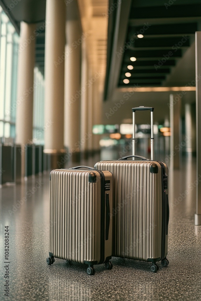 Two suitcases or bags lying on the ground Two suitcases or bags lying on the ground