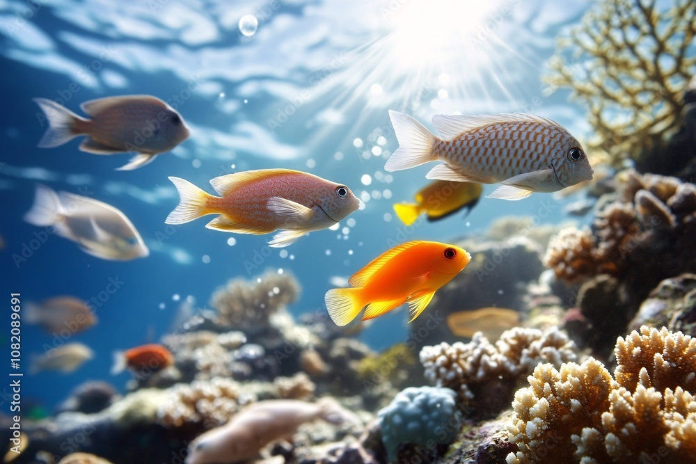 Fototapeta premium Sunlit Serenity: World Reef Awareness Day