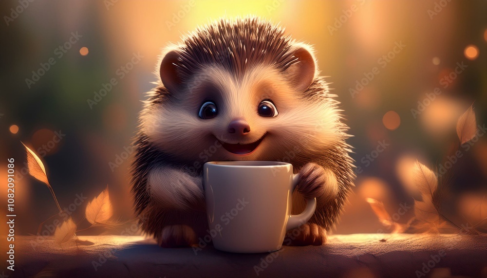 hedgehog with a mug
hedgehog with a mug