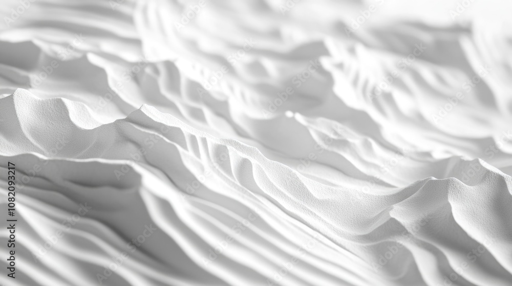 Obraz premium A close-up shot of a wavy surface in black and white