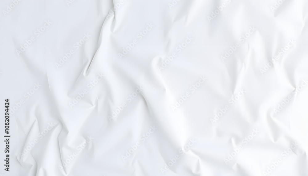 Fototapeta premium Panorama of White cotton fabric pattern texture and seamless background, magazine photoshoot
