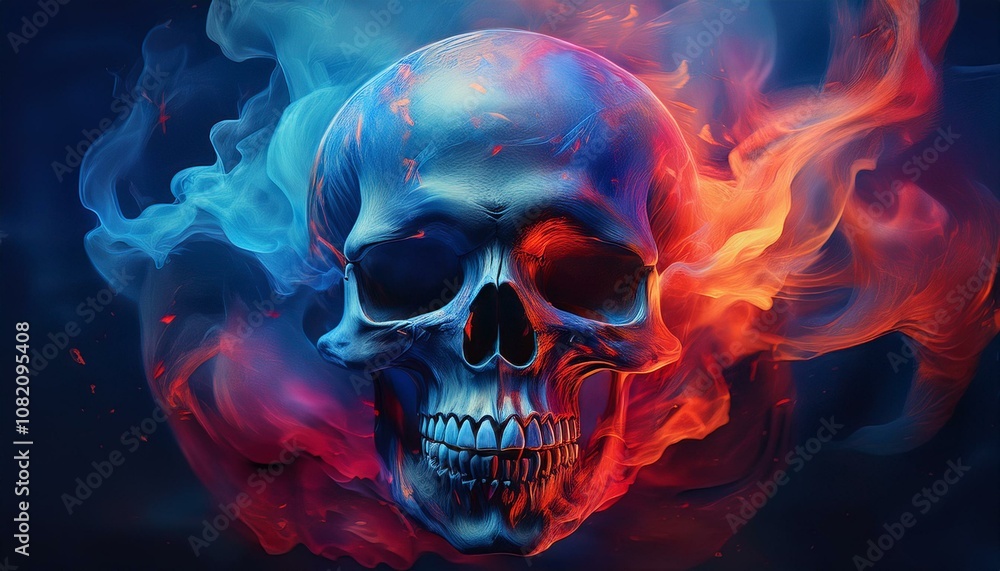 skull in smoke skull in smoke