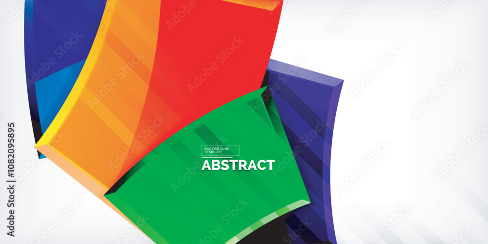 Obraz premium Vector abstract color geometric shapes. Illustration For Wallpaper, Banner, Background, Card, Book Illustration, landing page