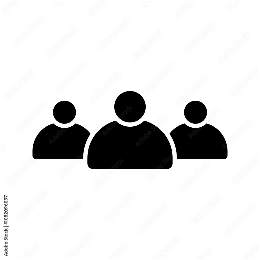 Symbol of group of people for your web site design, logo, app, UI Vector design. User icon, silhouette isolated on white background Symbol of group of people for your web site design, logo, app, UI Vector design. User icon, silhouette isolated on white background