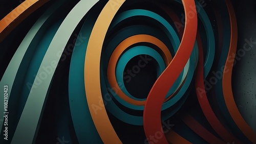 Wallpaper Mural Abstract designs and shapes lines wavy background Torontodigital.ca