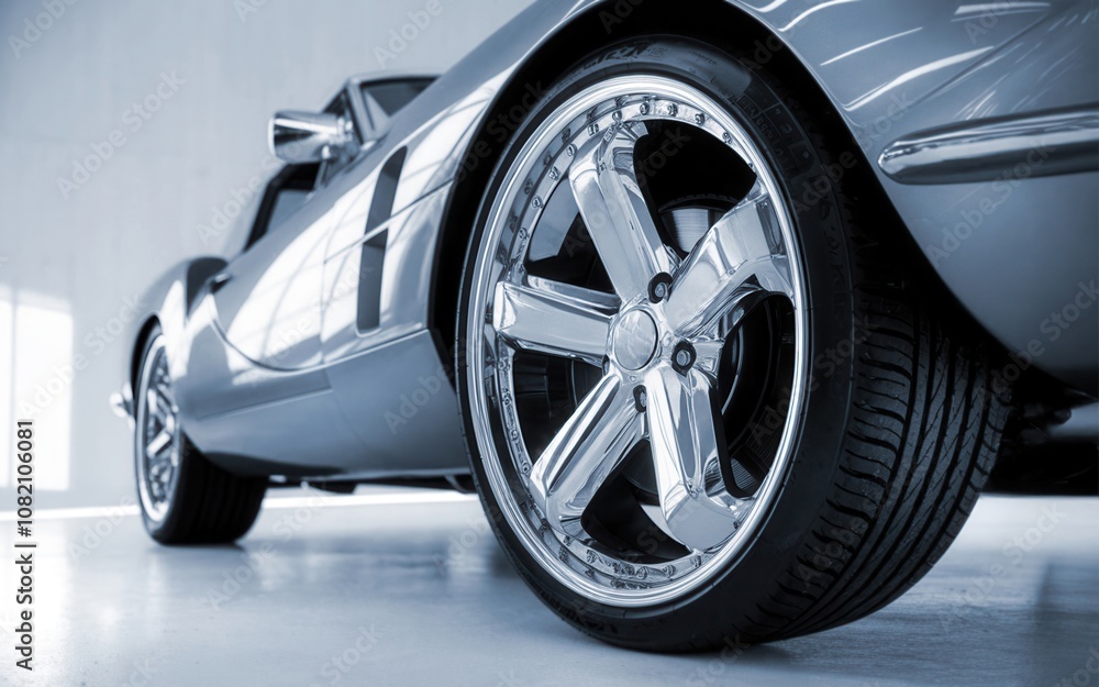 Powerful five-star aluminum rim on the car Powerful five-star aluminum rim on the car