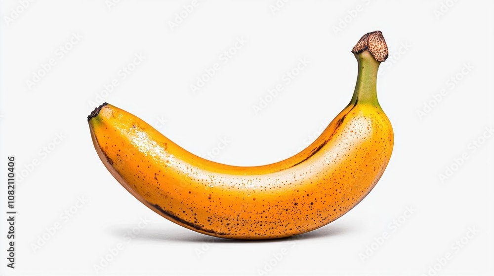 A photostock of a single ripe banana with slight spots on isolated on transparent PNG background, High Quality. A photostock of a single ripe banana with slight spots on isolated on transparent PNG background, High Quality.