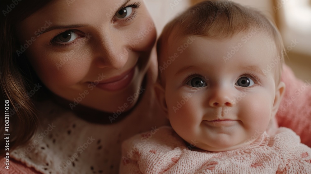 A mother cradles her infant child in her arms, a moment of tenderness and love A mother cradles her infant child in her arms, a moment of tenderness and love