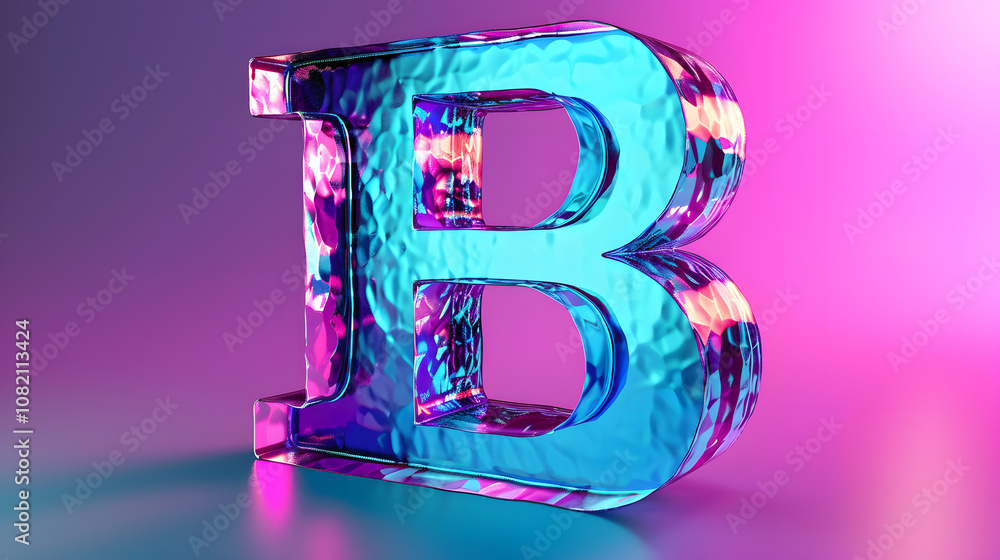 Photography of English Alphabet 3D B Letter with Glowing Neon Light Effect on Transparent Glass. Branding, Posters, Social Media, Websites, Marketing, Digital Art, Presentations, Merchandise Photography of English Alphabet 3D B Letter with Glowing Neon Light Effect on Transparent Glass. Branding, Posters, Social Media, Websites, Marketing, Digital Art, Presentations, Merchandise