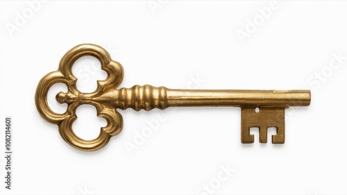 Golden Key to Success: A vintage-style key, shimmering in gold, symbolizes opportunity and unlocking potential.