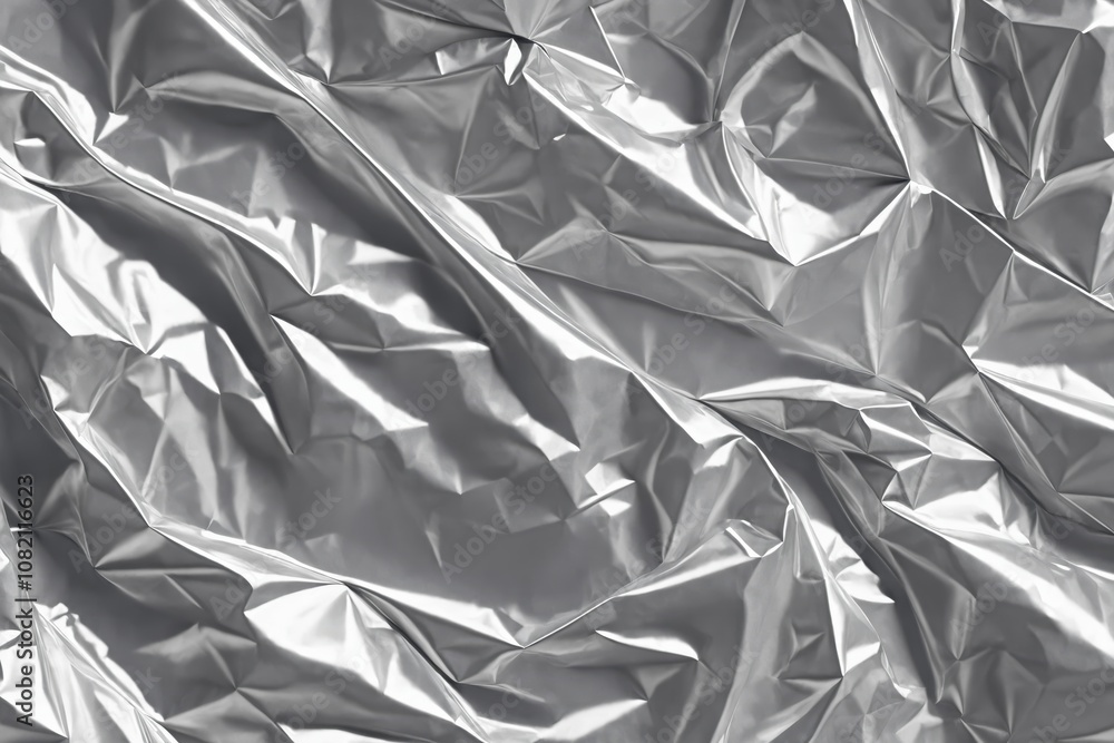 Abstract silver crumpled plastic texture background Abstract silver crumpled plastic texture background