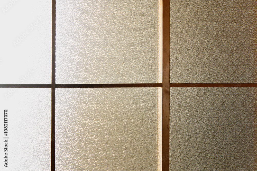 Fototapeta premium 型板ガラスの格子戸