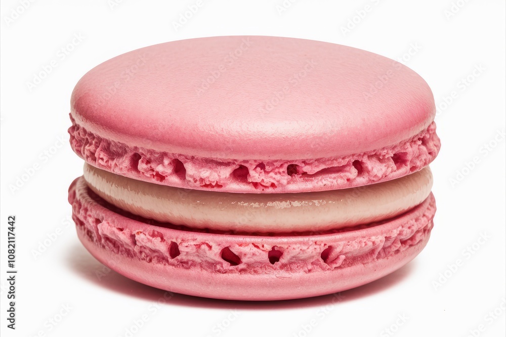 Pink Macaron Delight: A single, delectable pink macaron with creamy filling, captured in exquisite detail. A perfect image for food blogs, bakery websites, or dessert menus. Pink Macaron Delight: A single, delectable pink macaron with creamy filling, captured in exquisite detail. A perfect image for food blogs, bakery websites, or dessert menus.