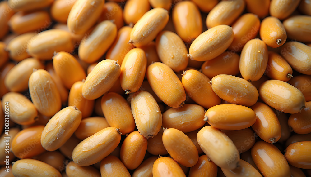 Healthy food concept with golden grains on dark background
Healthy food concept with golden grains on dark background