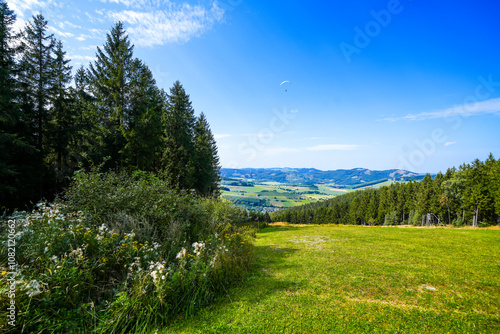 Landscape near Bruchhauser Steine ​​at Istenberg in the Rothaar Mountains. Hiking trails in the Sauerland.
 photo