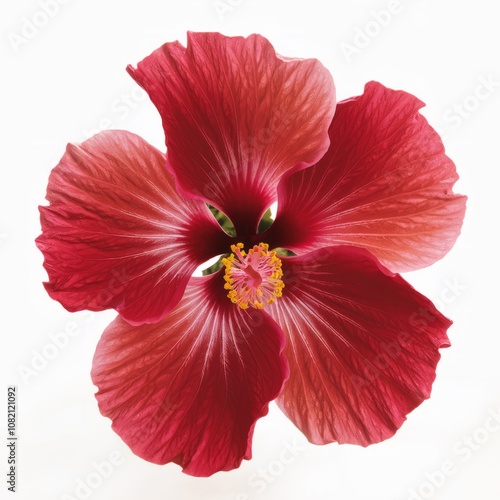 Hibiscus Bloom: A vibrant red hibiscus flower, a symbol of beauty and tropical elegance. Its delicate petals and intricate details create a captivating display of nature's artistry. 