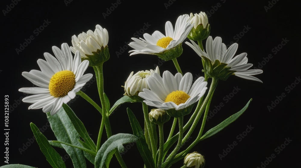Fototapeta premium A bouquet of flowers in a decorative vase, perfect for interior designs or gift ideas