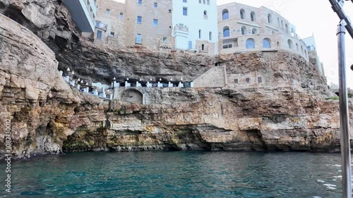 Grotto, or nature made cave structures in Polignano a Mare