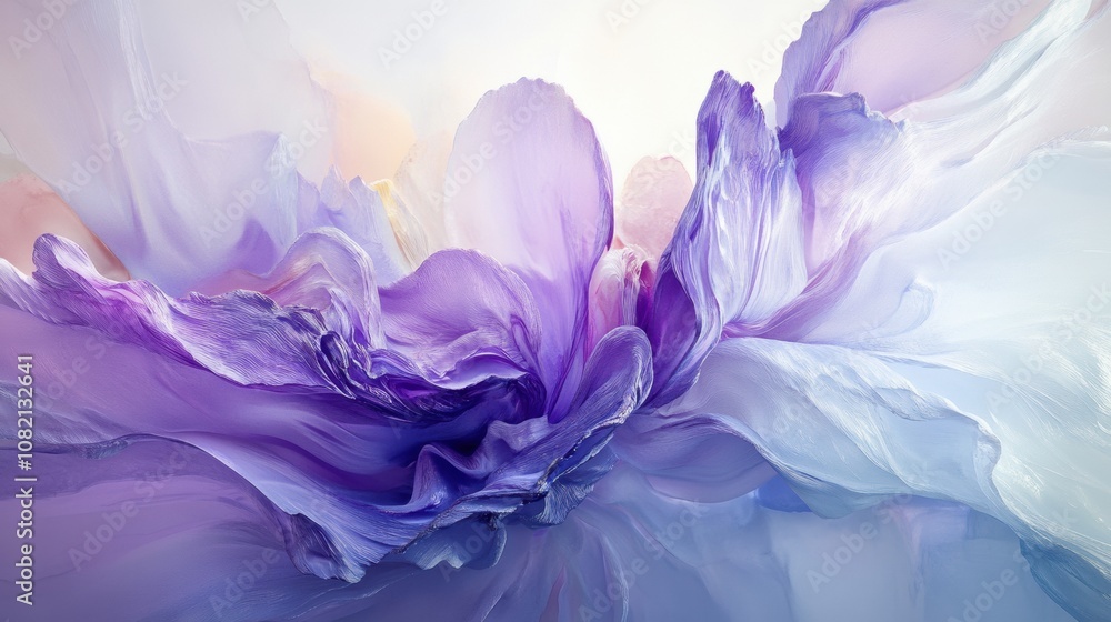 Ethereal petals in soft purple and pink hues create a dreamy, abstract floral scene, AI Ethereal petals in soft purple and pink hues create a dreamy, abstract floral scene, AI