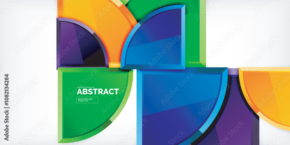 Glossy circles geometric background. Vector Illustration For Wallpaper, Banner, Background, Card, Book Illustration, landing page Glossy circles geometric background. Vector Illustration For Wallpaper, Banner, Background, Card, Book Illustration, landing page